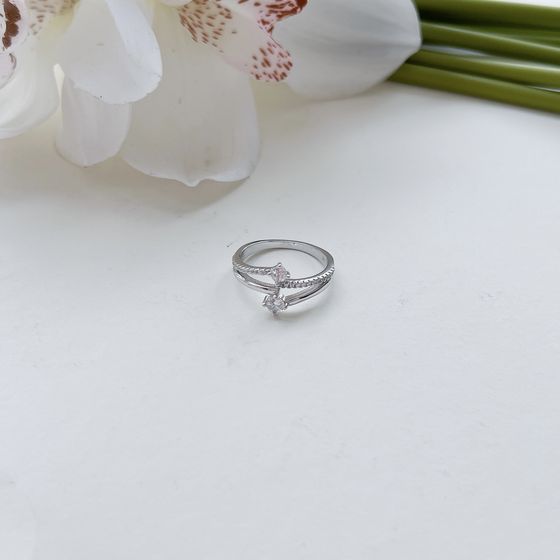 Silver Ring with Fianites