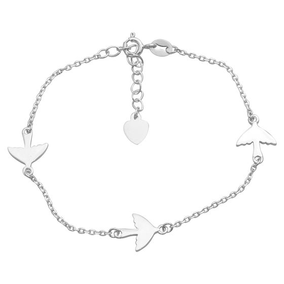 Silver bracelet without stones