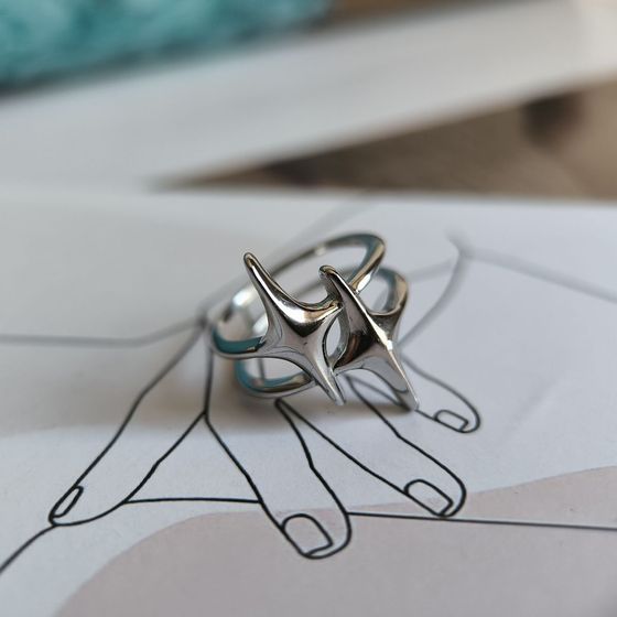 Silver ring without stones