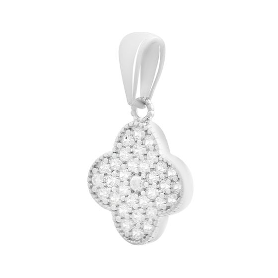 Silver pendant with cubic zirconia