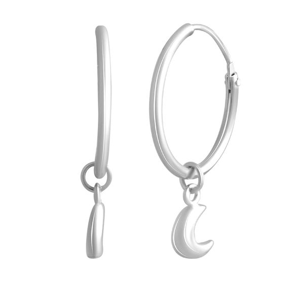 Silver earrings without stones