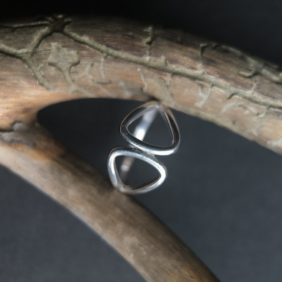 Silver ring without stones