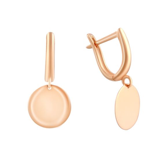 Gold earrings without stones