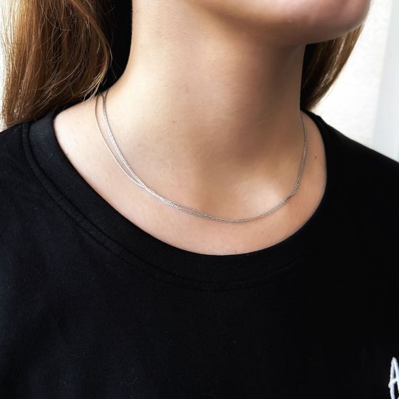 Срібний ланцюжок без каменів