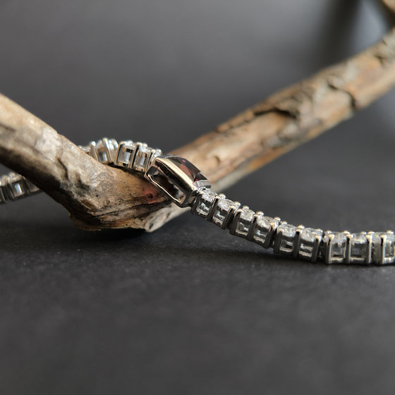 Срібний браслет з гранатом 10.017ct