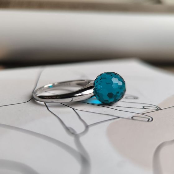 Silver Ring with Fianites