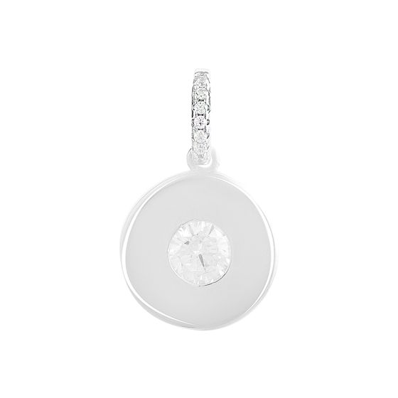Silver pendant with cubic zirconia