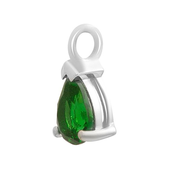 Серебряная подвеска с изумрудом nano 0.563ct