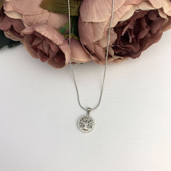 Срібна підвіска з фіанітами