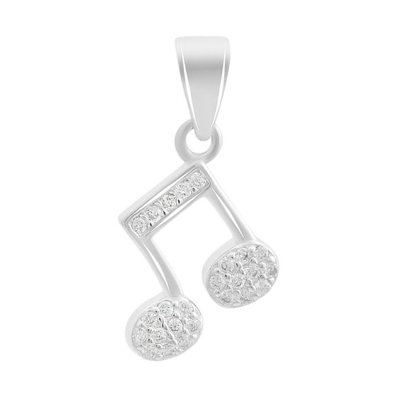 Silver pendant with phianites