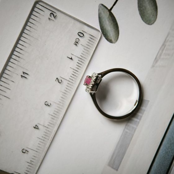 Срібна каблучка з рубіном 0.533ct