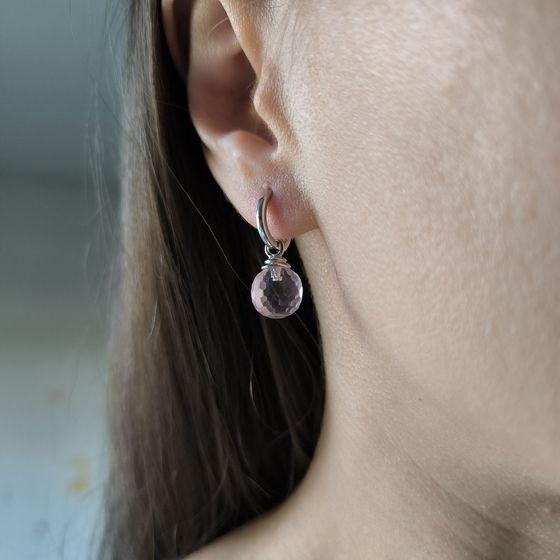 Срібні сережки з фіанітами