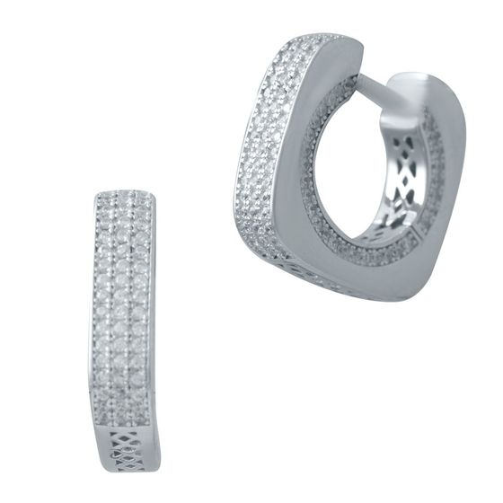 Silver Earrings with Fianites