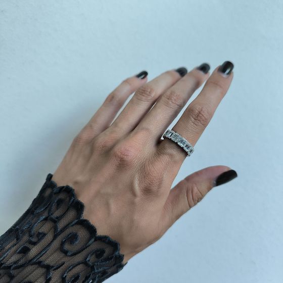 Silver Ring with Fianites