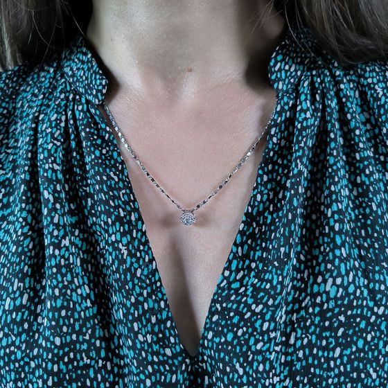 Серебряная подвеска с топазом 0.405ct