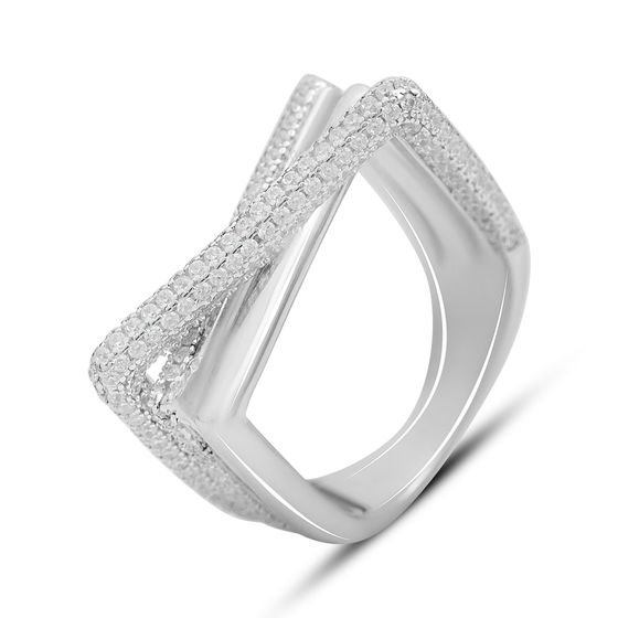 Silver Ring with Fianites