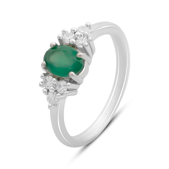 Срібна каблучка з агатом 1,1 карата