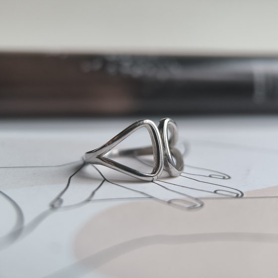 Silver ring without stones