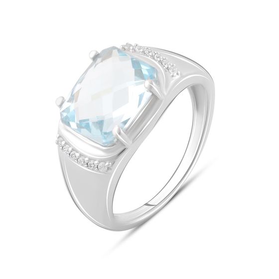 Серебряное кольцо с топазом 3.988ct