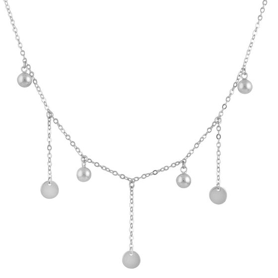 Silver necklace without stones
