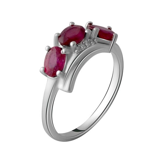 Срібна каблучка з рубіном 2.071ct