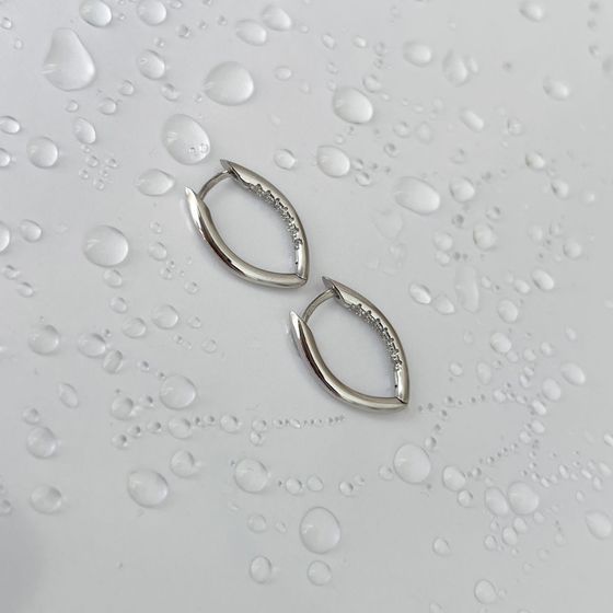 Silver Earrings with Fianites