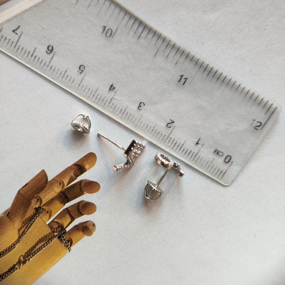 Silver Earrings with Fianites
