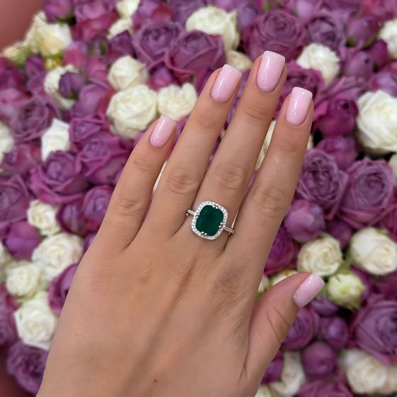 Срібна каблучка з агатом 5,398 карата