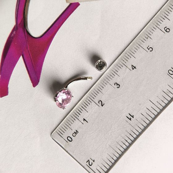 Серебряный пирсинг с фианитами