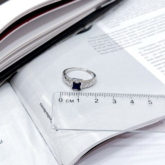 Срібна каблучка з сапфіром 0.75ct