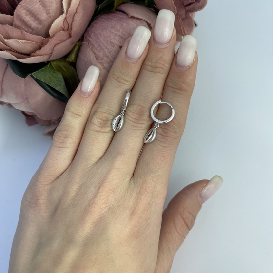 Silver earrings without stones