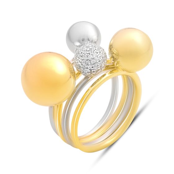 Silver Ring with Fianites