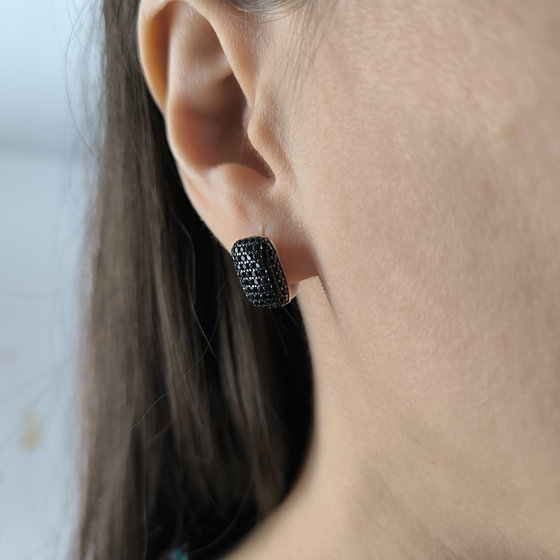 Срібні сережки з фіанітами