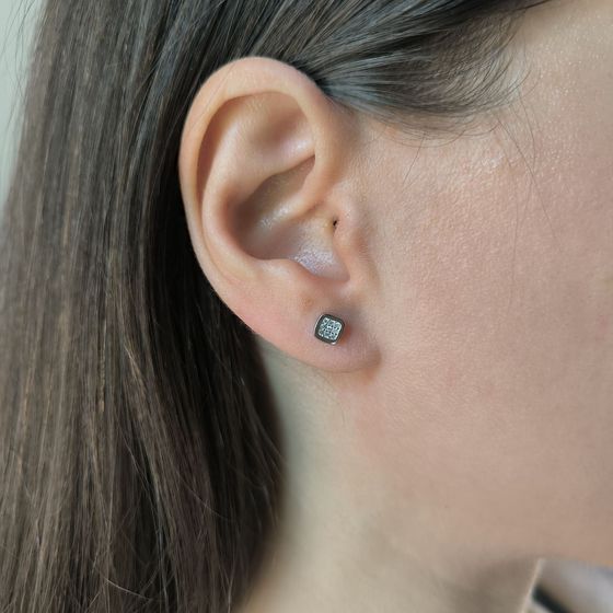 Срібні сережки з фіанітами