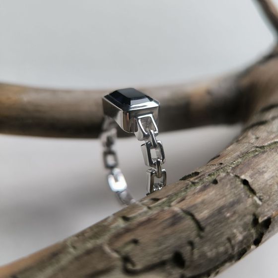 Срібна каблучка із сапфіром nano 1.467ct