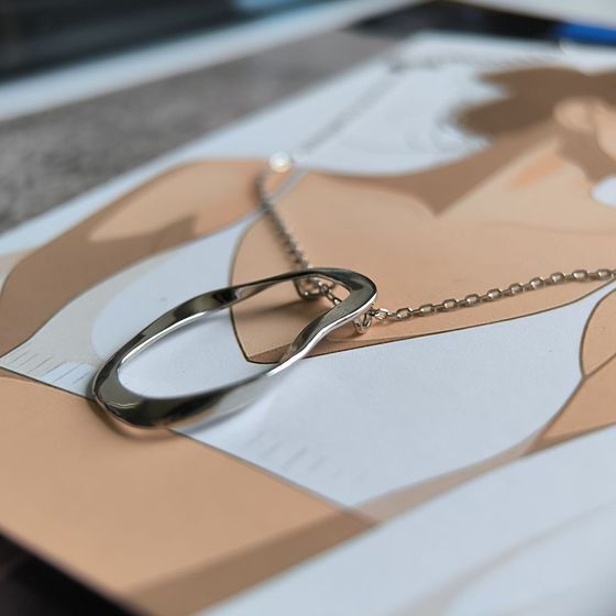 Silver necklace without stones
