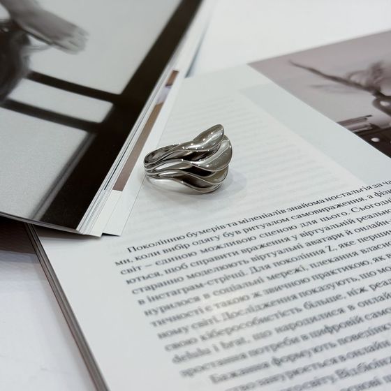 Silver ring without stones