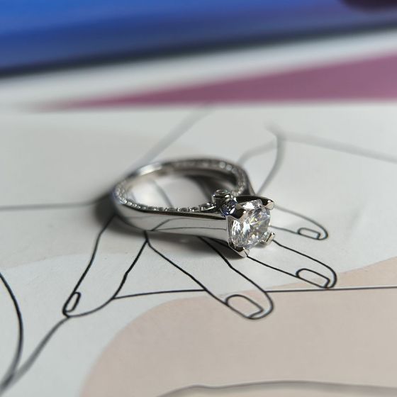 Silver Ring with Fianites