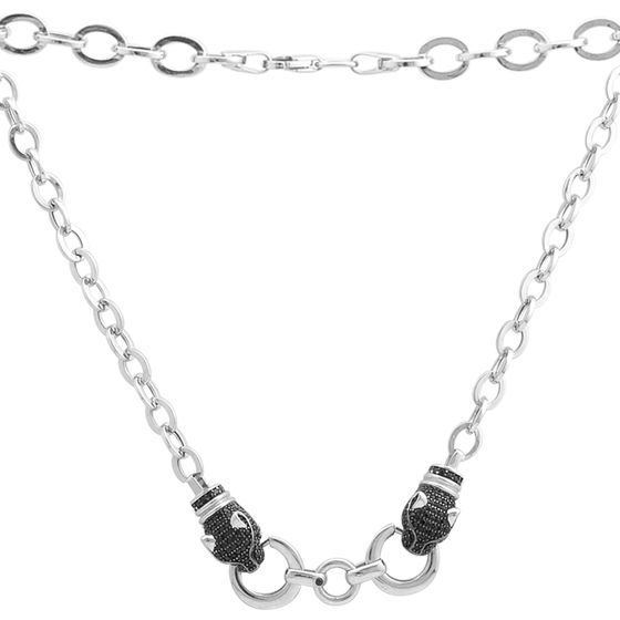 Gold Necklace with 1.4ct Rhinestones