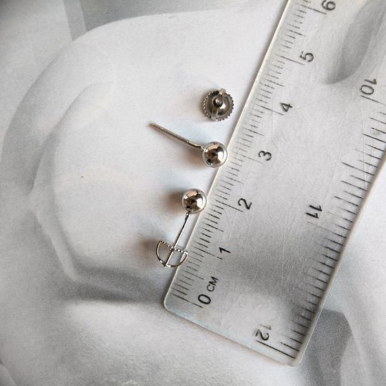 Silver earrings without stones