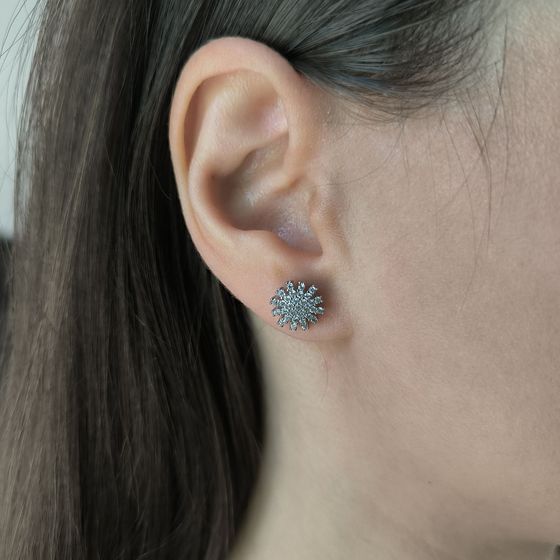 Срібні сережки з фіанітами