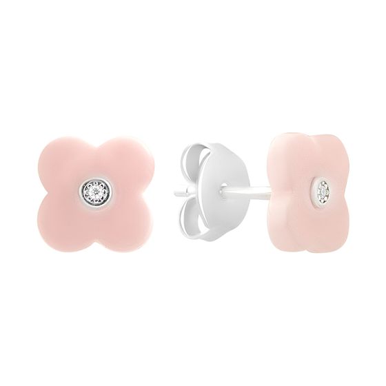 Silver earrings with ceramics