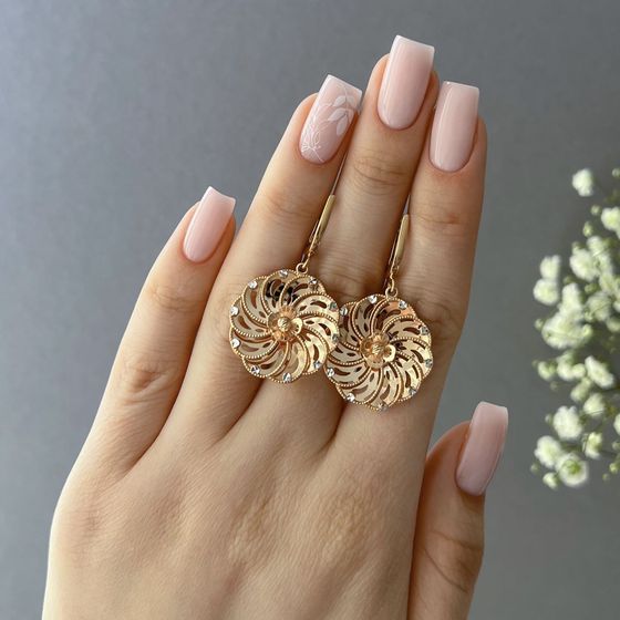 Золотые серьги без камней