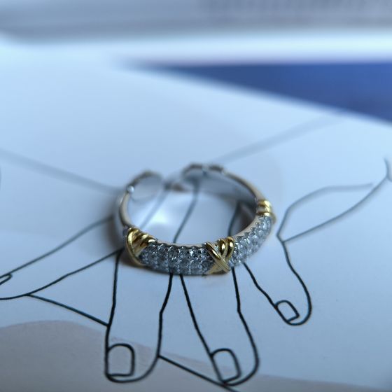 Silver Ring with Fianites