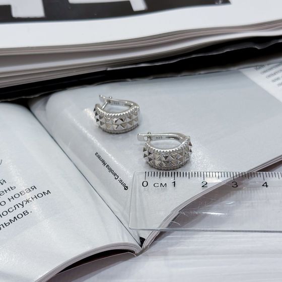 Silver Earrings with Fianites