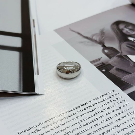 Silver ring without stones
