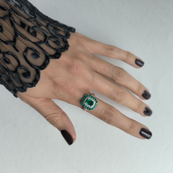 Срібна каблучка з агатом 1.542ct