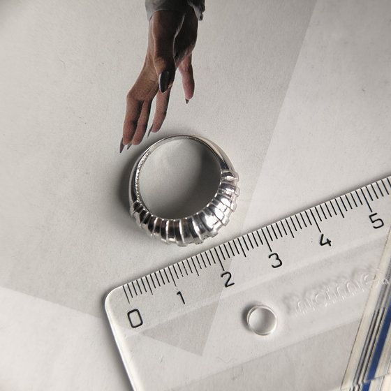 Silver ring without stones