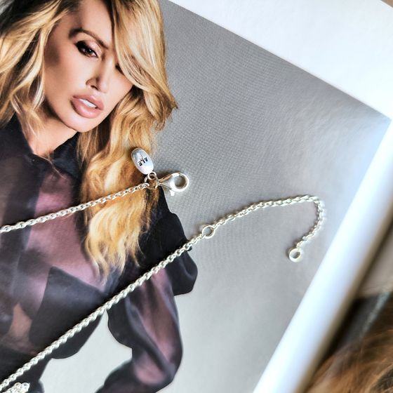 Срібне кольє з фіанітами