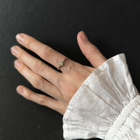 Silver ring without stones